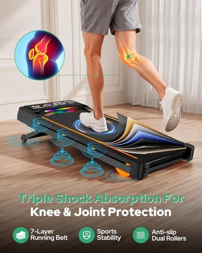 Walking Pad with 15% 12-Level Auto Incline, 450 lbs Capacity UI Screen, Rayspace 3.5HP Quiet Under Desk Treadmill with Bluetooth Speaker & Remote Control, Folding Treadmills for Home Hiking - Image 4