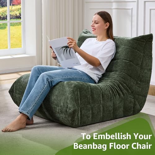 Hobestluk Adults Bean Bag Chair Faux Fur BeanBag Couch for Living Room - Image 6