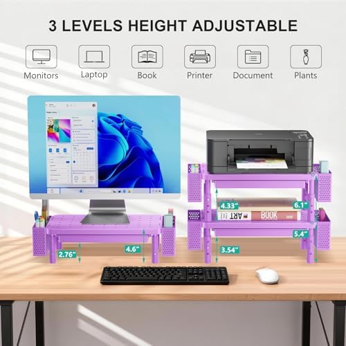 WALI Computer Monitor Stand with Storage and Pen Holder - Image 2