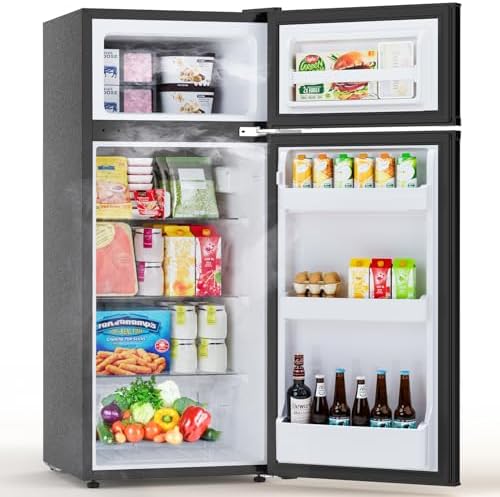 Electactic 4.5 Cu.ft Mini Fridge with Freezer, 2-Door Compact Refrigerator by Electactic
