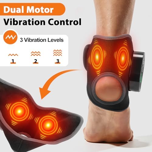 2PCS Cordless Foot and Ankle Massager with Heat, Ankle Heating Pads - Image 3