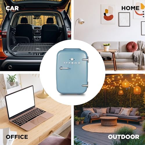 IceBox 4-Liter Mini Fridge Cooler/Warmer, IBMF4SLT, Slate Blue - Image 6