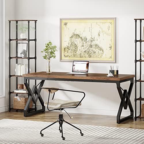 Tribesigns 63 inch Executive Desk, Industrial Computer Desk for Home Office - Image 4