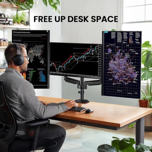 ErGear Triple Monitor Mount for 13-30 inch Screens - Image 3