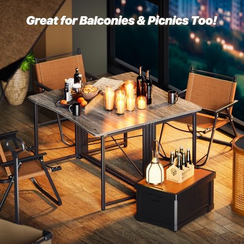Huuger Folding Desk for Small Spaces, 39.4 Inch Foldable Computer Table - Image 6