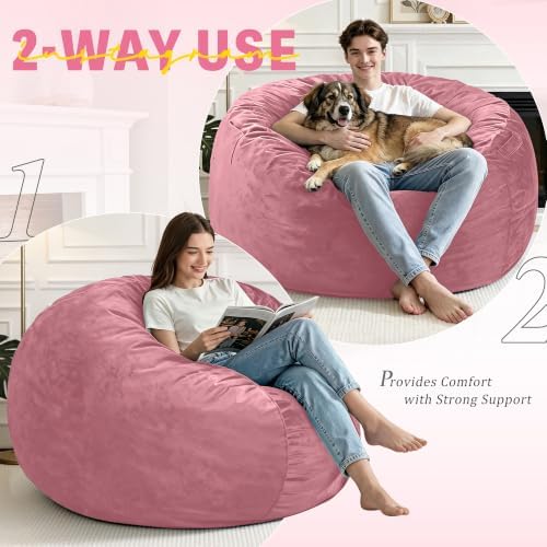 5FT Large Bean Bag Chairs for Adults,Beanbag with Washable Cover - Image 3