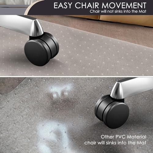 Kuyal Office Chair Mat for Carpet, Clear Heavy Duty Computer Chair Mat - Image 3