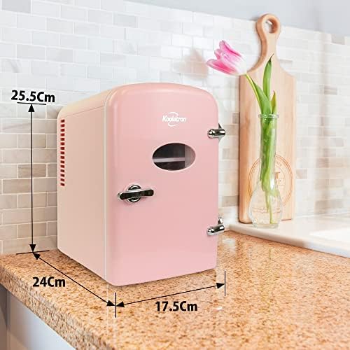 Koolatron Mini Fridge - 6 Can Refrigerator for Bedroom Office, Portable Table Top Beverage Cooler, 12V 110V Refrigerador For Drinks, Soda, Wine, Use In Car, Dorm, Outdoor, Patio - Image 5