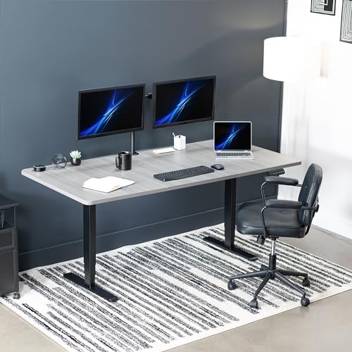 VIVO Dark Gray 71 x 36 in Standing Desk, DESK-KIT-2B7G-36 - Image 2