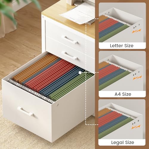 SEDETA 61" Electric Standing Desk with Storage Drawers, Height Adjustable Office Executive Desk with File Drawer, Stand up Computer Desk with Power Outlet for Home Office, Oak - Image 6