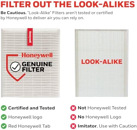Honeywell HEPA Air Purifier Filter R, 6-Pack for HPA 100/200/300 and 5000 Series - Airborne Allergen Air Filter Targets Wildfire/Smoke, Pollen, Pet Dander, and Dust - Image 6