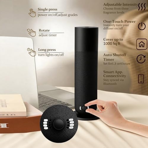 Smart Waterless Essential Oil Diffuser, Scent Air Diffuser with Roy Tranquility Oil Set for Homes Offices Hotels, Covers Up to 1000 Sq.Ft, Adjustable Mist & Timer - Image 3