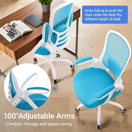 HYLONE 400lbs Heavy Duty Office Chair, Computer Desk Chair Blue - Image 6