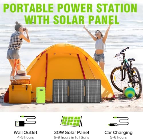 Powkey 24000mAh Portable Power Station with Panels Included 30W - Image 2