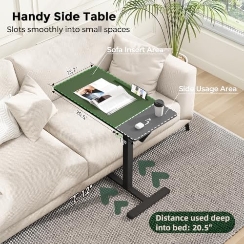 Gibbon Mounts 32” Rolling Mobile Standing Desk, Bedside Table with Wheels - Image 4