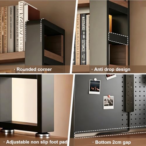 3 Tier Desktop Shelf with Pegboard, Heavy Duty Desk Organizer - Image 5