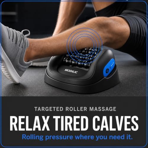 2-in-1 Electric Handheld Massager, Deep Tissue Roller Massager with Hands-Free Massage Base, Rechargeable Muscle Recovery Tool for Feet, Calves, Arms, Neck and Back Relief - Image 3