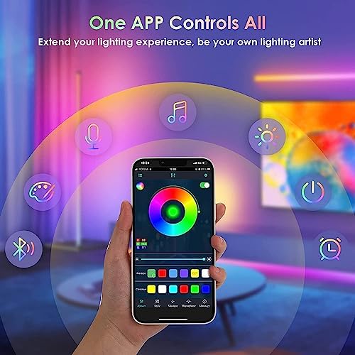 RGB Bedside Table Lamp, Dimmable Modern Lamp, Creative Spiral Colorful LED Table Lamp for Bedroom, Living Room, Office and Kid's Room - Image 6