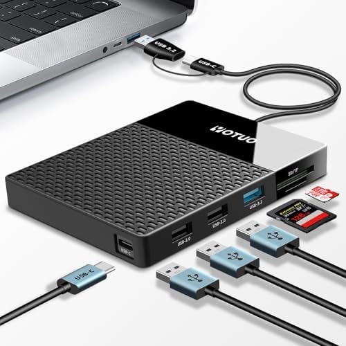 YOTUO Portable 750GB Docking Station External Hard Drive, USB C Multiport Hub HDD 7-in-1, USB 3.0, SD/TF Card Reader, for Windows, Mac, Android, TV, Phone, Laptop, Desktop by YOUTO