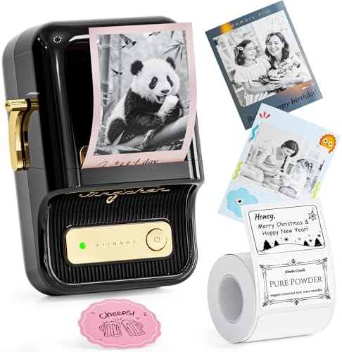 NIIMBOT B21 Pro Label Maker, 300DPI Support Red-Black Printing, Black by NIIMBOT%C2%AE