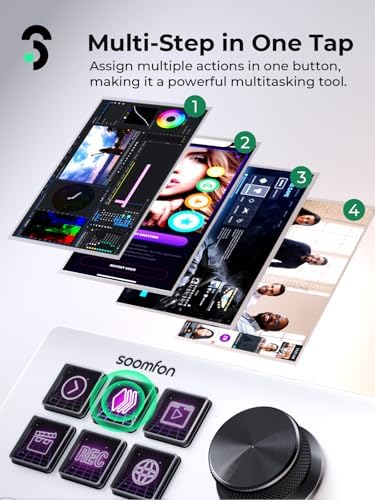 SOOMFON Stream Controller SE Stream Control Deck with 6 Customizable LCD Macro Keys to Trigger Actions in OBS Twitch YouTube for Content Creators Streaming Gaming Compatible with PC & Mac - Image 3