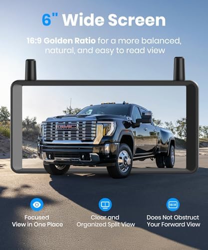 AUTO-VOX 6 Inch Solar Backup Camera Wireless, 1 Minute Easy Install - Image 4