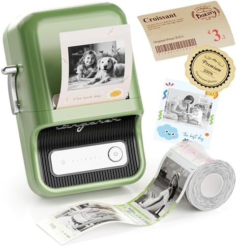 NIIMBOT B21 Pro 300 DPI Bluetooth Label Maker with Tape, Green by NIIMBOT%C2%AE