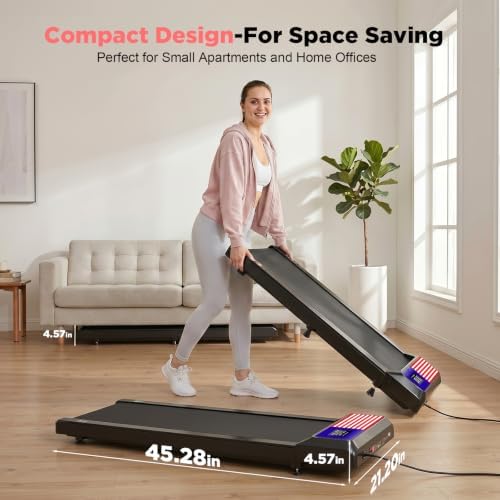 HCOIW Walking Pad Treadmill for Home Office, Portable Under Desk Treadmill | 3-in-1Foldable Walking Pad with Incline, Quiet,Remote, No Installation, Portable & EasyStorage for Home Office - Image 3