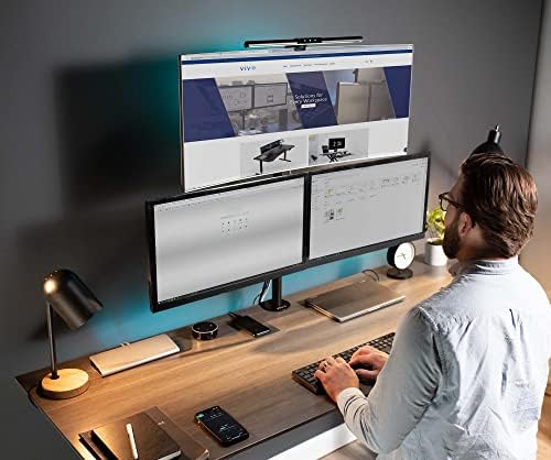 VIVO Triple LCD Monitor Desk Mount Stand Heavy Duty and Fully Adjustable, 3 Screens up to 30 inches STAND-V003T - Image 2