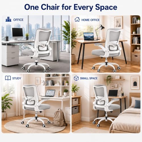Ergonomic Office Chair for Long Hours, Adjustable Padded Lumbar Support for Lower Back Relief, 330 lb Capacity, Comfortable Computer Desk Chair for Home Office, Work & Study - Image 7