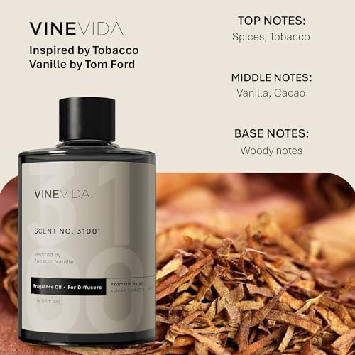 VINEVIDA [16 Fl Oz] Scent NO. 3100 Fragrance Oil for Cold Air Diffusers, Aromatic Notes of Spices Tobacco Vanilla, Essential Oils for Diffuser Oil Refill & Air Freshener Room Spray - Image 2
