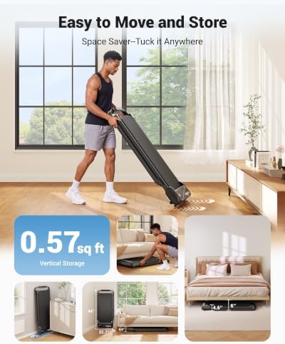 THERUN Walking Pad with Handle Bar, 300 lbs 6.2 mph Under Desk Treadmill - Image 6