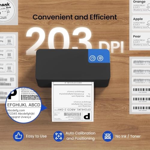 Bluetooth Thermal Shipping Label Printer, 4x6 Thermal Label Printer - Image 4