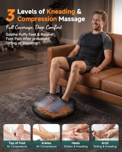 Snailax 4-in-1 Foot Massager with Heat 2026 Upgraded FSA Eligible Item - Image 3
