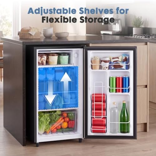OLIXIS 3.2 Cu.Ft Mini Fridge with Freezer, Single Door Compact Refrigerator - Image 5