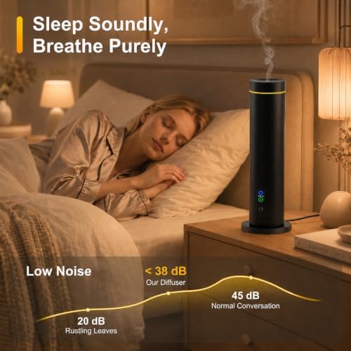 Maromalife Waterless Essential Oil Diffuser, Metal Scent Diffuser, Black - Image 3