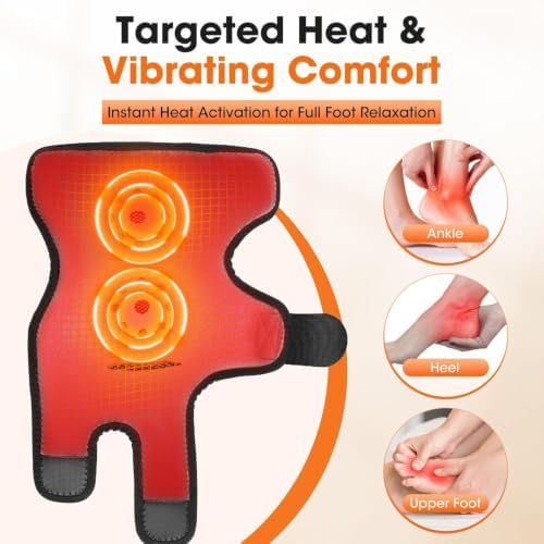 2-Pack Cordless Ankle Heating Pad with Massage for Foot & Elbow - Image 6