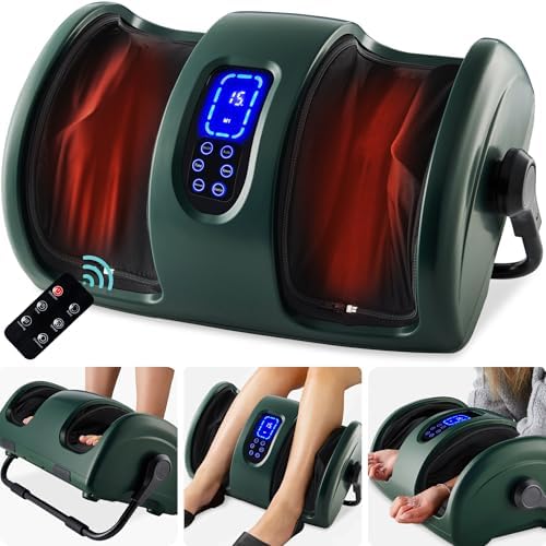 Best Choice Products Shiatsu Foot Massager with Heat for Plantar Fasciitis & Neuropathy, Kneading Foot & Calf Massager with Remote, 360° Adjustable Handle, Rolling & Compression Massage - Green by BestChoiceProducts