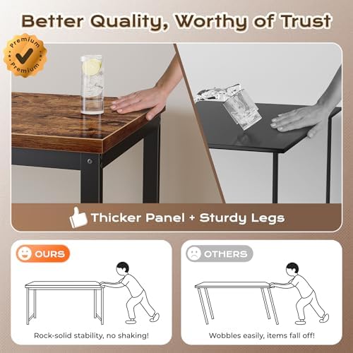 Huuger 48 x 24 inch Desk with Power Outlets & 0.95 Inch Thicker Desktop - Image 6