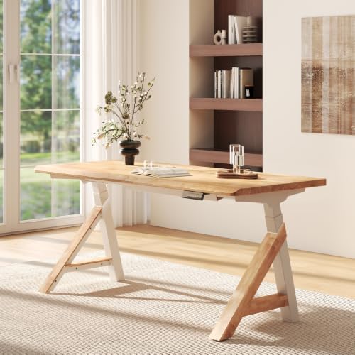 FLEXISPOT 55 x 28 Inch WoodiX Solid Wood Executive Standing Desk, Maple by Unknown