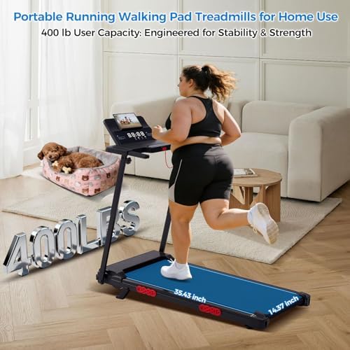 Compact Walking Pad Treadmill with Handle Bar and Incline for Home, 2026 Upgrade Portable Walking Treadmill with Handles, 3.0HP Walking Pad for Exercising, 0.6-7.6MPH, 350LBS - Image 6