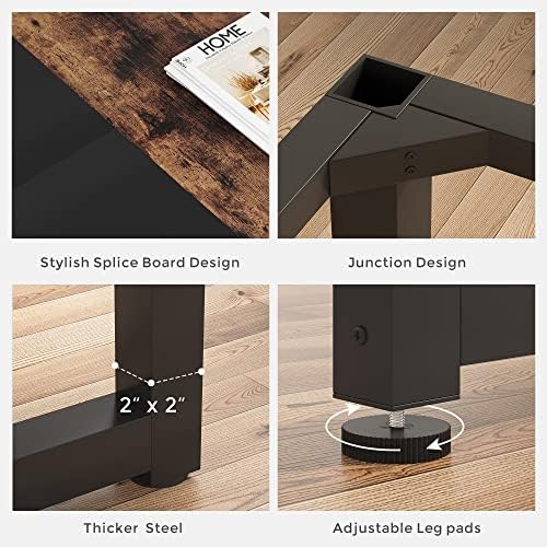 Tribesigns Modern Computer Desk, 70.8 x 31.5 inch Large Office Desk Computer Table Study Writing Desk Workstation for Home Office, Black Metal Frame - Image 6