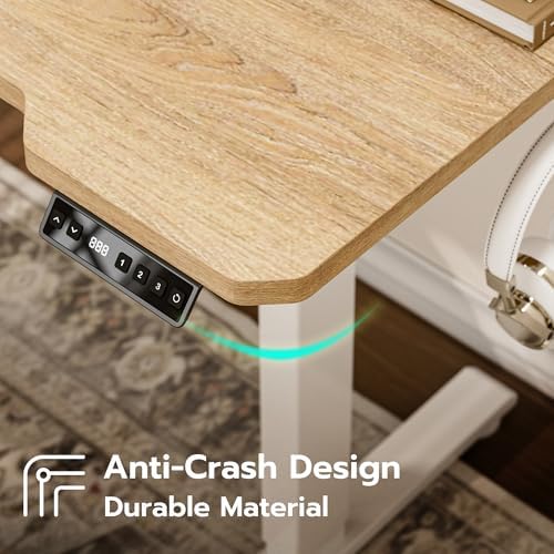Acrolix L Shaped Electric Standing Desk,71x43.5 Reversible,Oak - Image 6