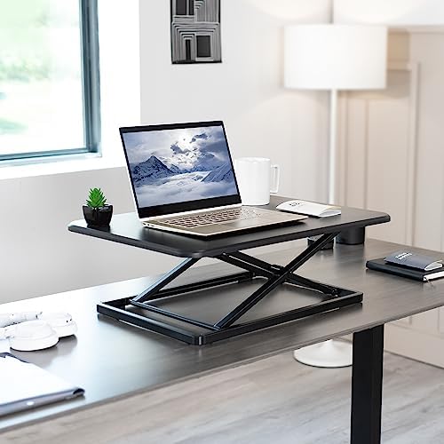 VIVO Black 26 in Single Top Standing Desk Converter, DESK-V001J - Image 2