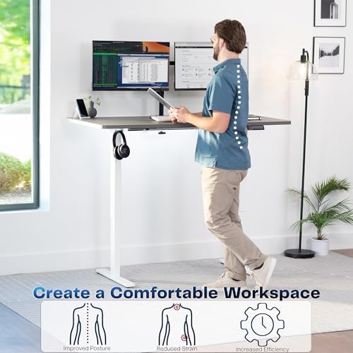 VIVO Dark Gray 60 x 30 in Standing Desk, DESK-KIT-1W6G-30 - Image 4