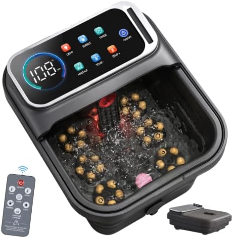AAOBOSI Collapsible Foot Bath with Heat, Foot Massager Spa Soaking Tub by AAOBOSI