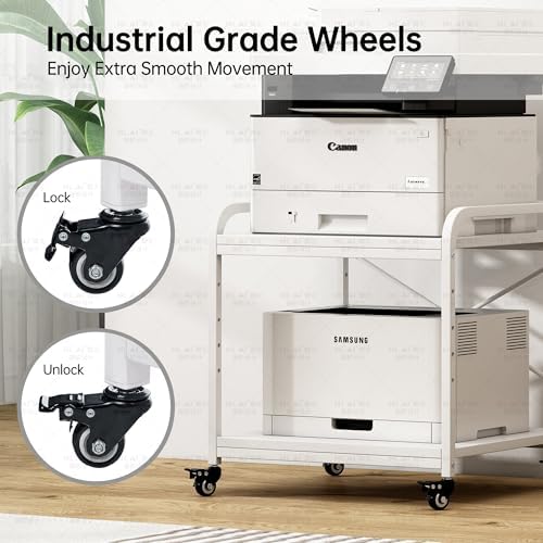 Fannova Large Printer Stand for Under Desk Storage, Adjustable Top Shelf - Image 6
