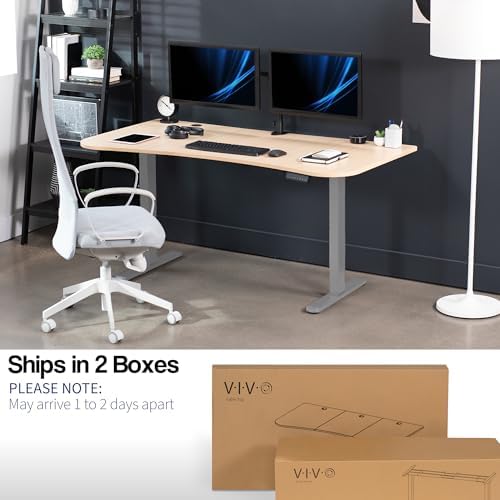 VIVO Light Wood 60 x 24 in Standing Desk, DESK-KIT-E2G1C - Image 5
