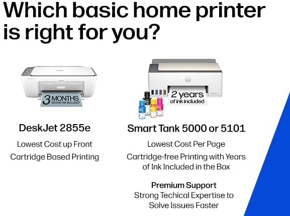 HP DeskJet 2855e Wireless All-in-One Color Inkjet Printer, Scanner, Copier, Best-for-home, 3 month Instant Ink trial included. This printer is only 2.4 ghz capable. (588S5A) - Image 3