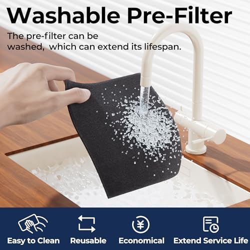 Air Purifiers for Home Pets Up to 2200Ft² Pre-Filter Washable, Ivory - Image 3